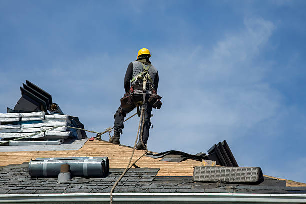Professional Roofing technician working in Lake Hill, NY